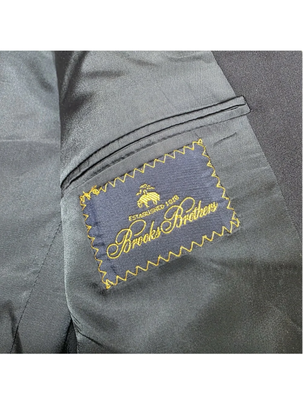 Brooks Brothers Made in USA Vintage 100% Wool Navy Blue Blazer Sport Coat 43R